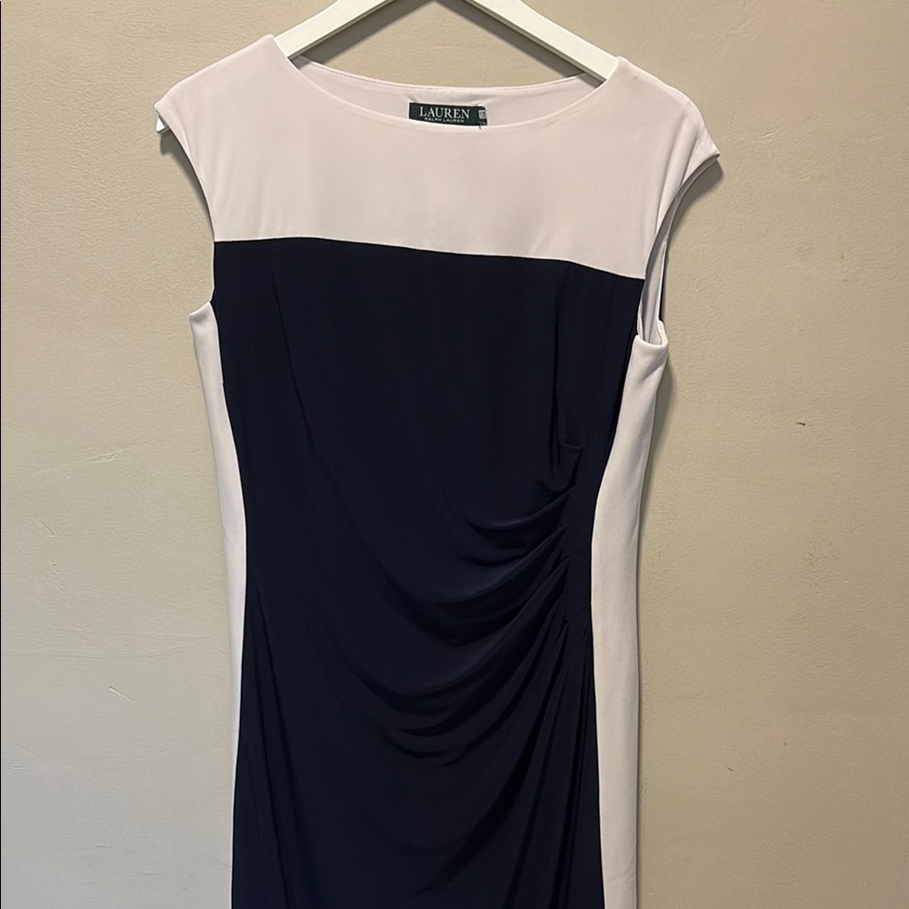 Women's Navy and White Dress
